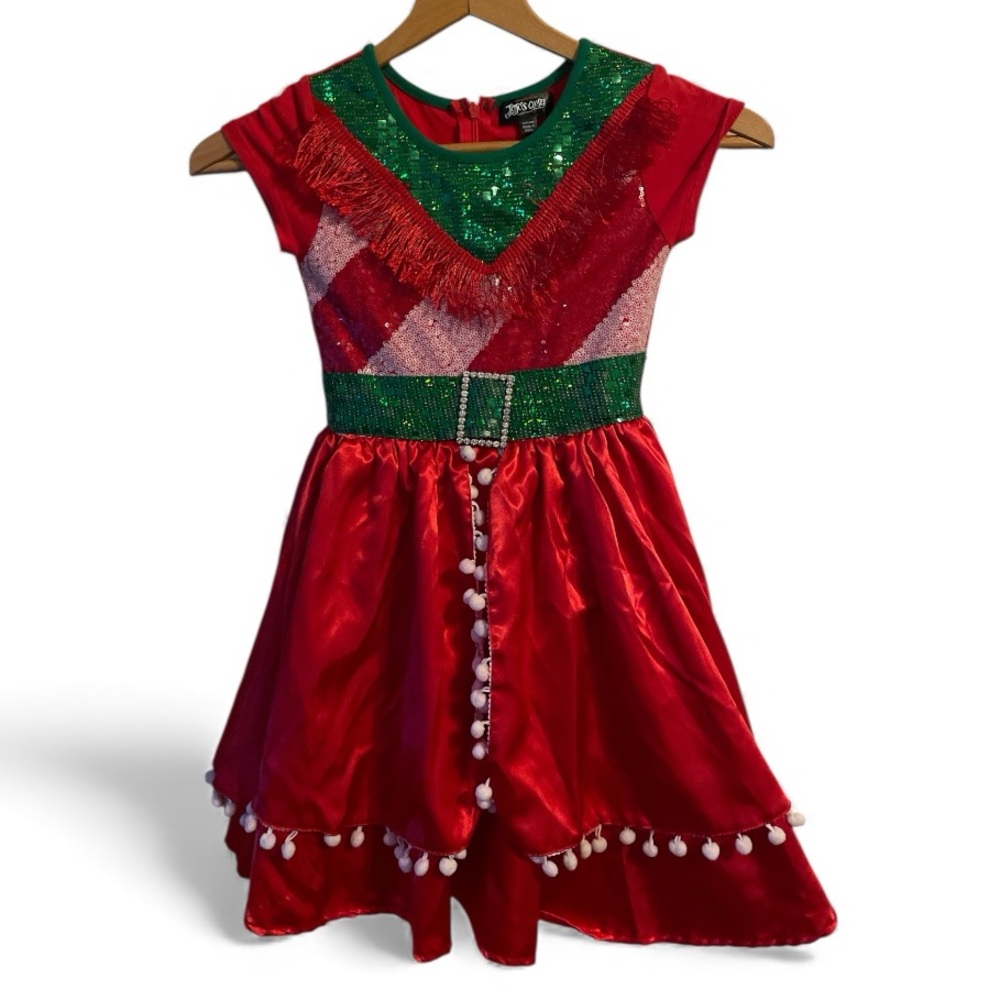 H2- JoJos Closet Nickelodeon Red & Green Kids Costume Dress small 6/6x